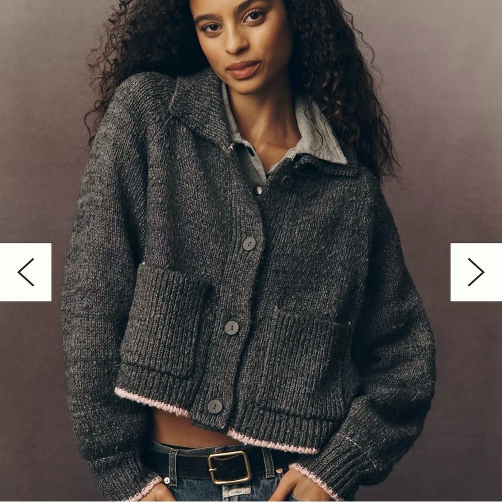 NWT Pilcro The Jesse Dog Icon Cardigan Sweater-SOLD - Picture 4 of 8
